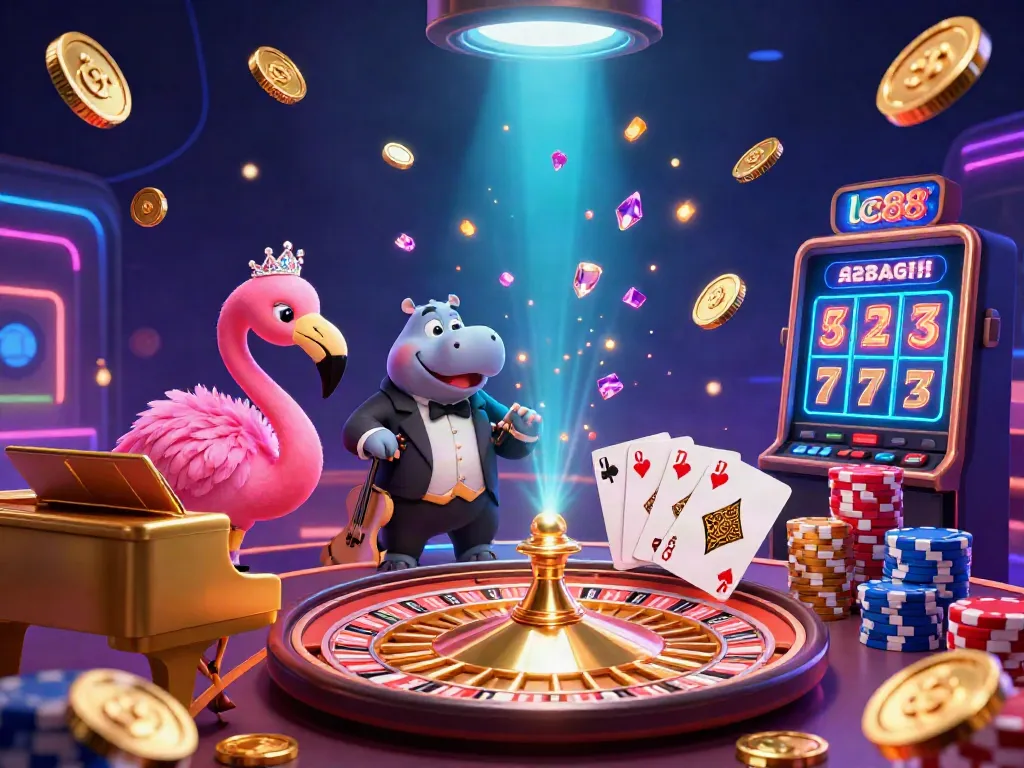 Experience vibrant gaming at lc88 with lively characters, dynamic casino elements, and captivating visuals.