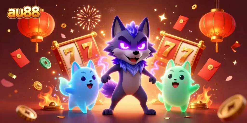 Experience thrill at au88 with a dynamic casino scene featuring luck, fortune, and excitement.