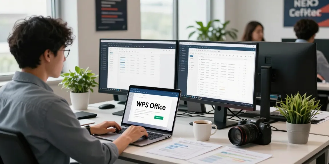 Download WPS Office for enhanced productivity in a modern office.