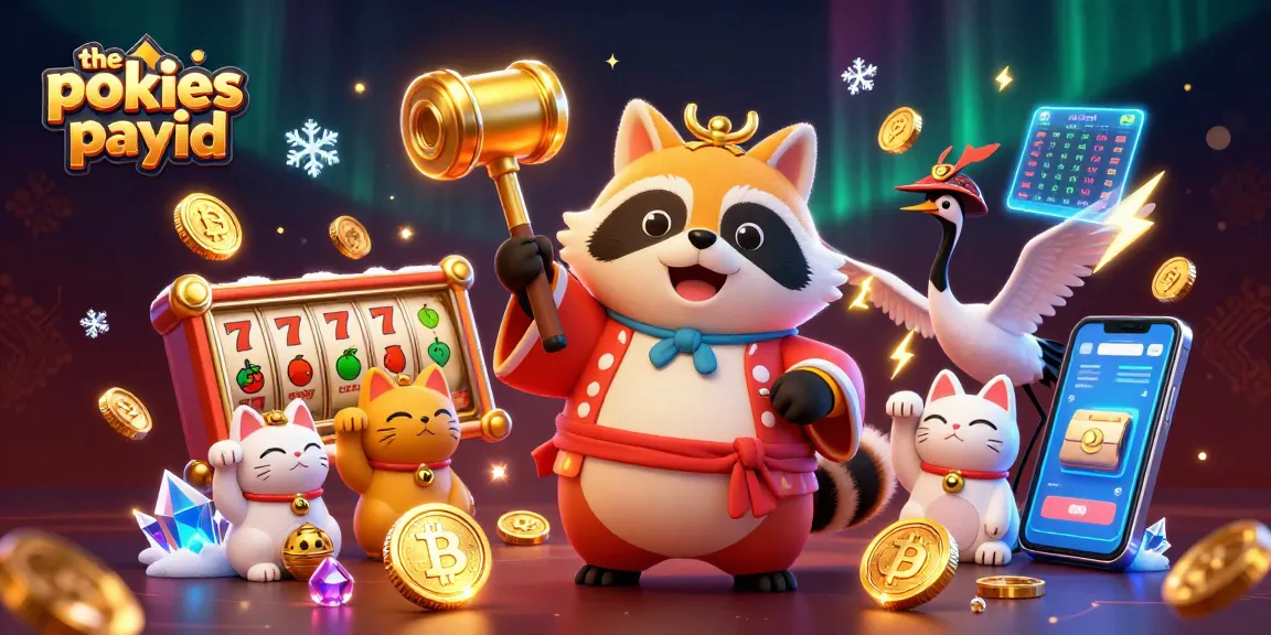 The pokies payid theme brings luck with a cheerful tanuki, symbols of fortune, and vibrant visuals.